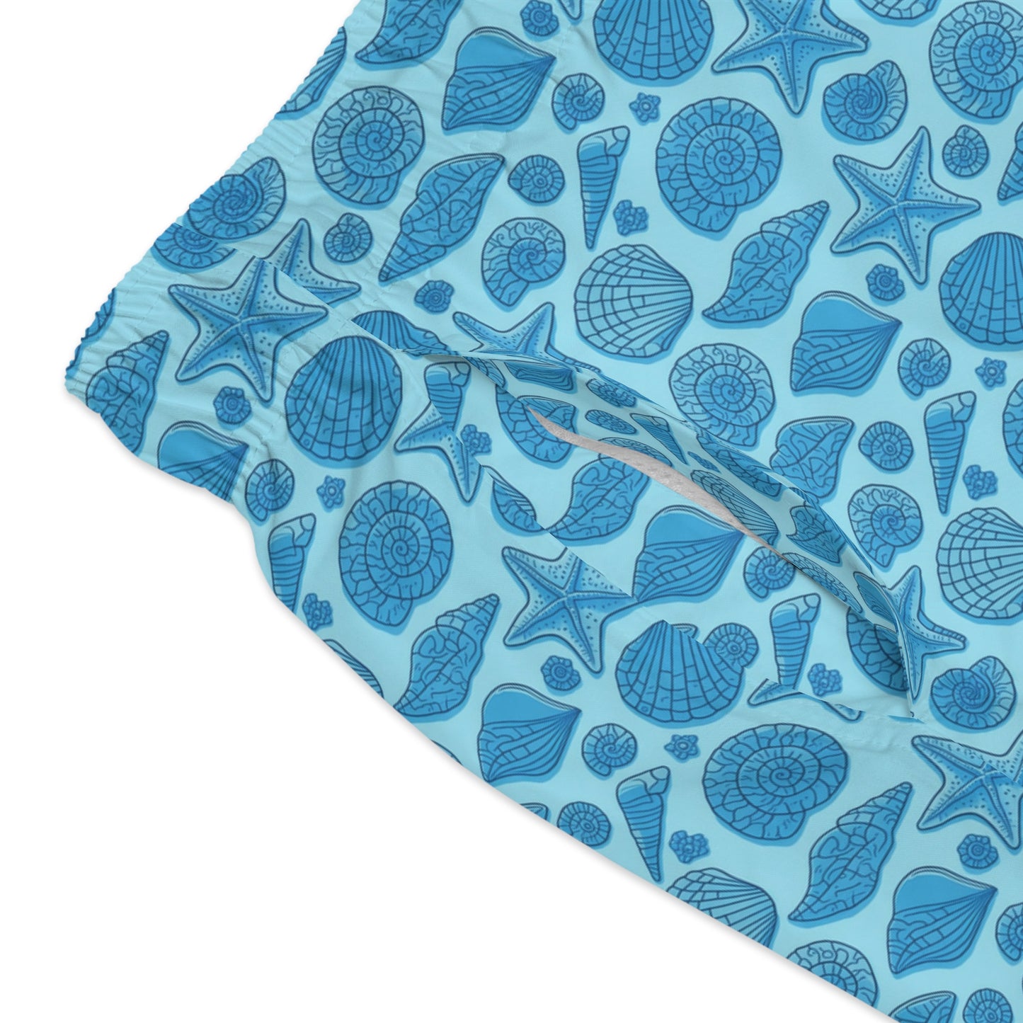 Mens Merman Swim Trunks, Starfish and Seashell Splendor, Inspired by Ariel and King Triton, Embrace the Little Mermaids Charm, Swimwear