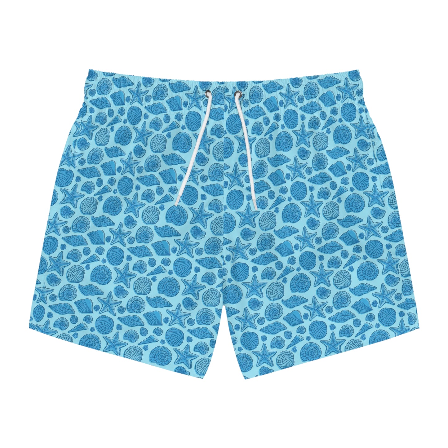 Mens Merman Swim Trunks, Starfish and Seashell Splendor, Inspired by Ariel and King Triton, Embrace the Little Mermaids Charm, Swimwear