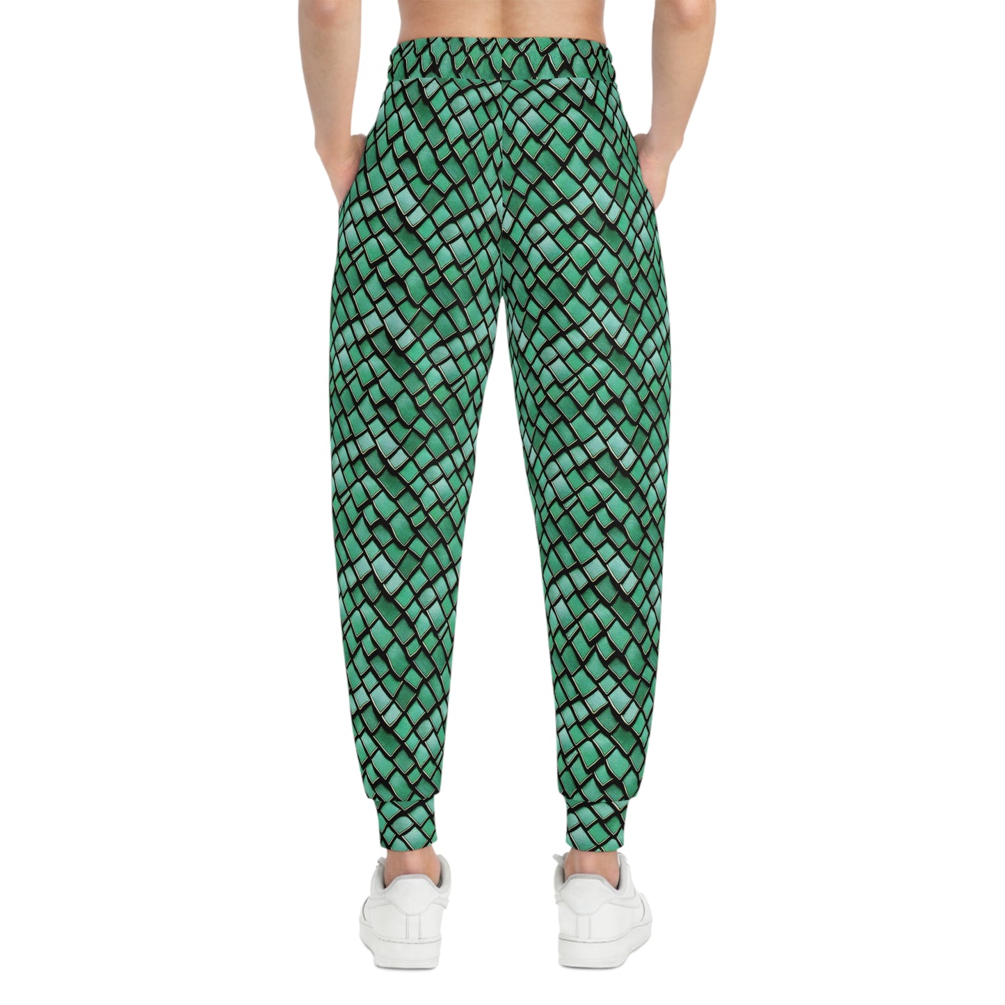 Ocean Inspired Green Dragon/Mermaid Scale Athletic Joggers Unisex Cozy, Comfortable Sweatpants Inspired by Ariel, Ideal for Men & Women,