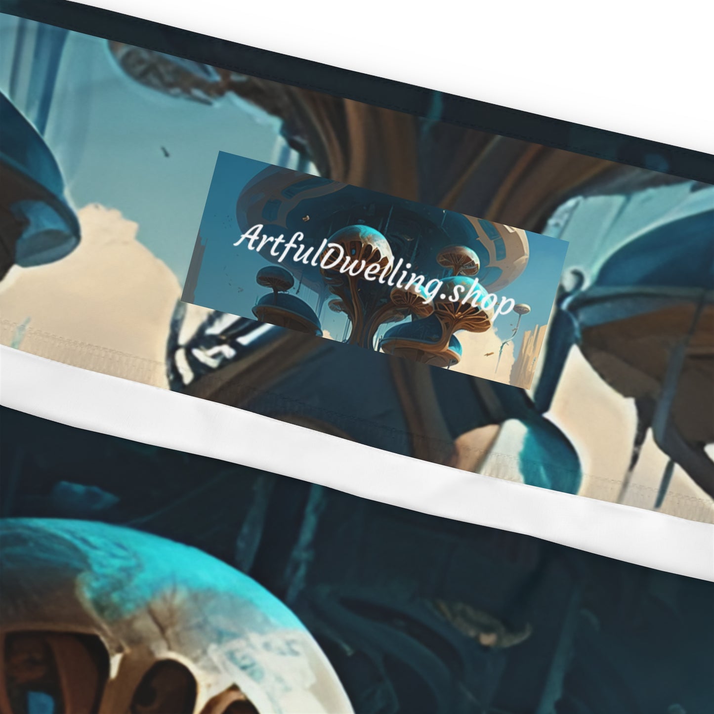 Plus Size Leggings - Futuristic Mushrooms - Magical Mystical Unique Fashion - 4-Way Stretch, High-Rise Waistband, Statement Piece, Yoga Pants, Woman Girl