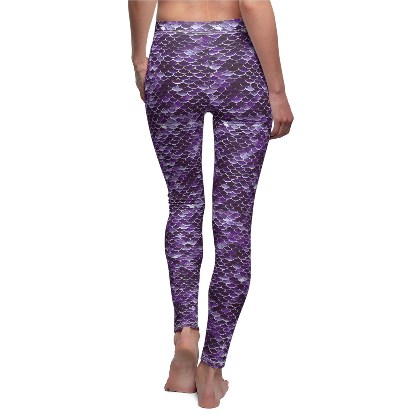 Purple Mermaid Scale Leggings - Ariel Inspired, Skinny Fit Yoga Pants, Perfect Gift for Ocean Lovers and Mermaid Enthusiasts, Comfortable
