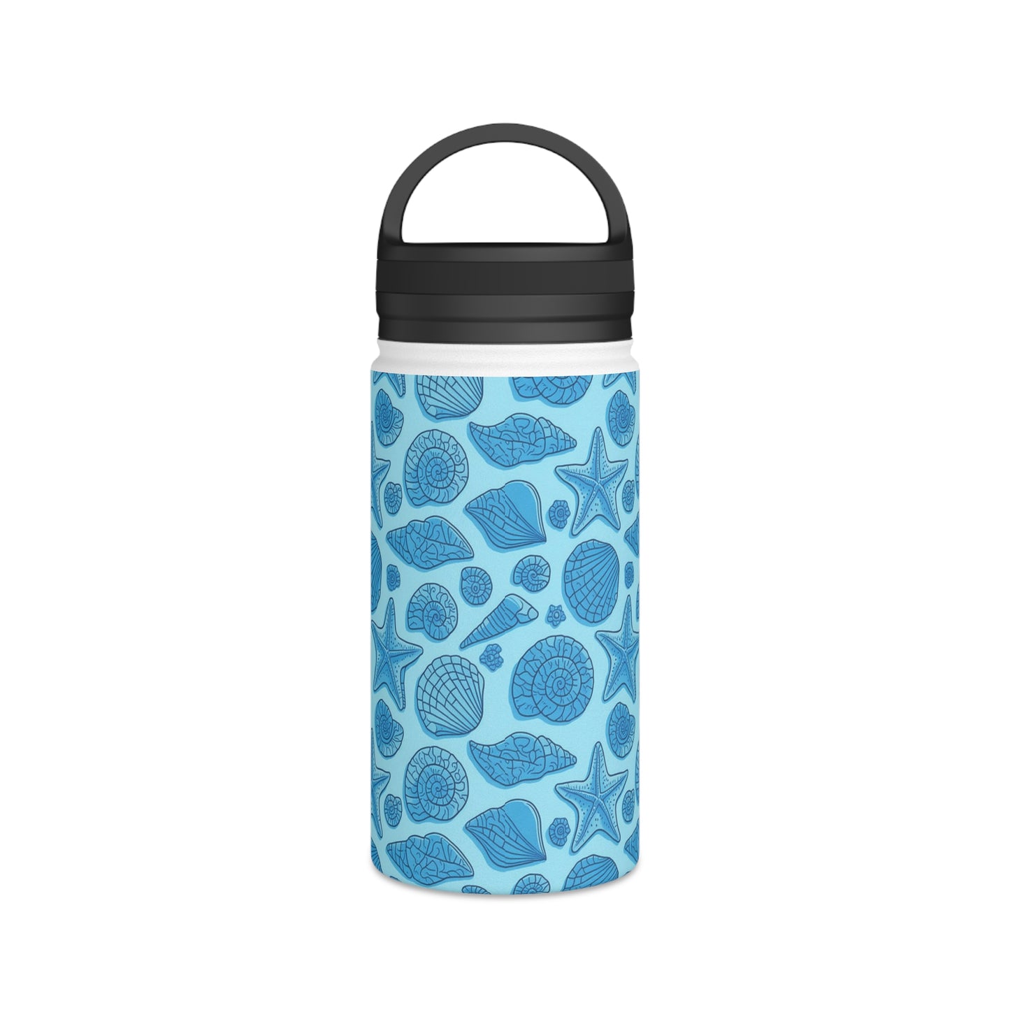 Dive into Enchantment with Blue Mermaid Starfish Seashell Stainless Steel Reusable Water Bottle, Handle Lid, Insulated, Sustainable Living