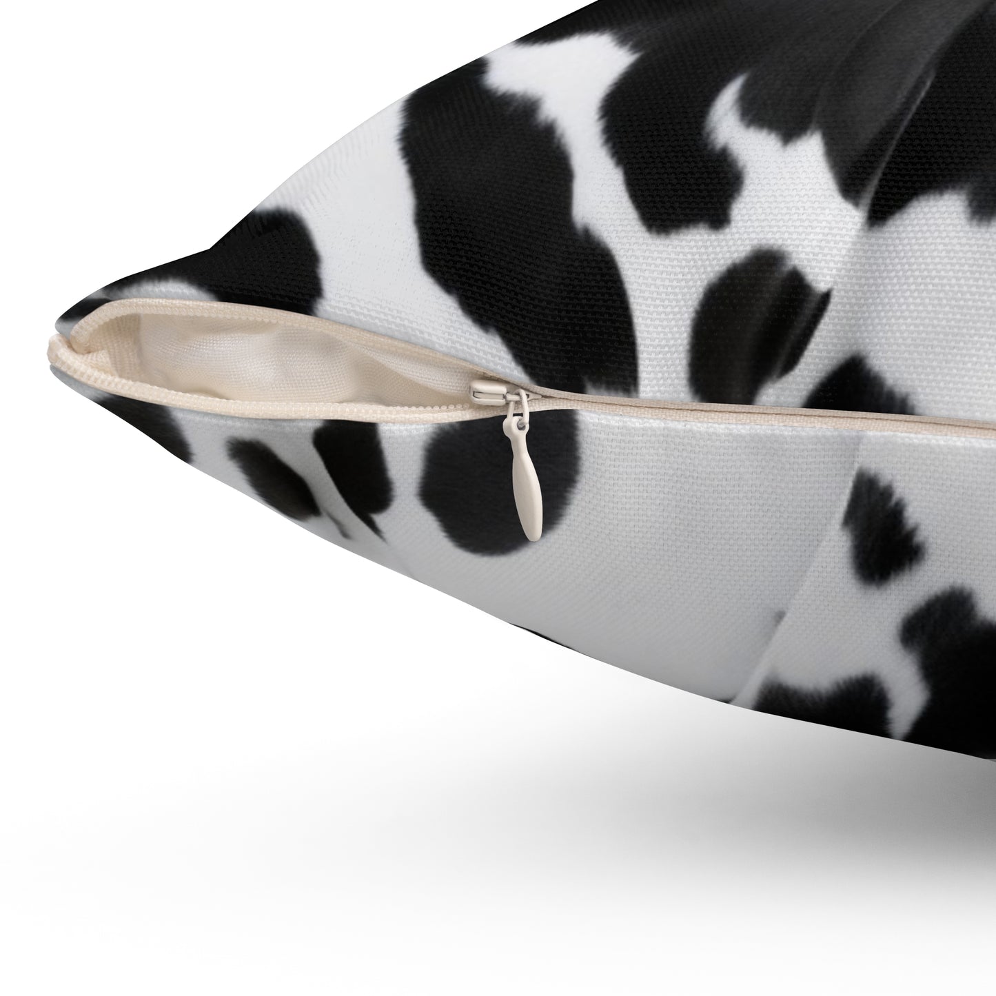 Moo-ve Over Boring Pillows - Black and White Cow Print Spun Polyester Square Pillow - Statement Room Accent, Cow Lover, Home Décor, Stylish