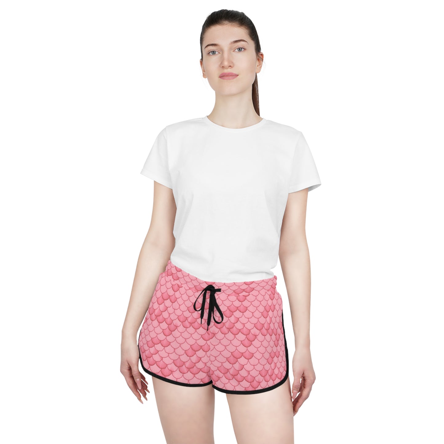 Magical Pink Seashell Mermaid Women's Shorts - Dive into Oceanic Enchantment! Relaxed Fit