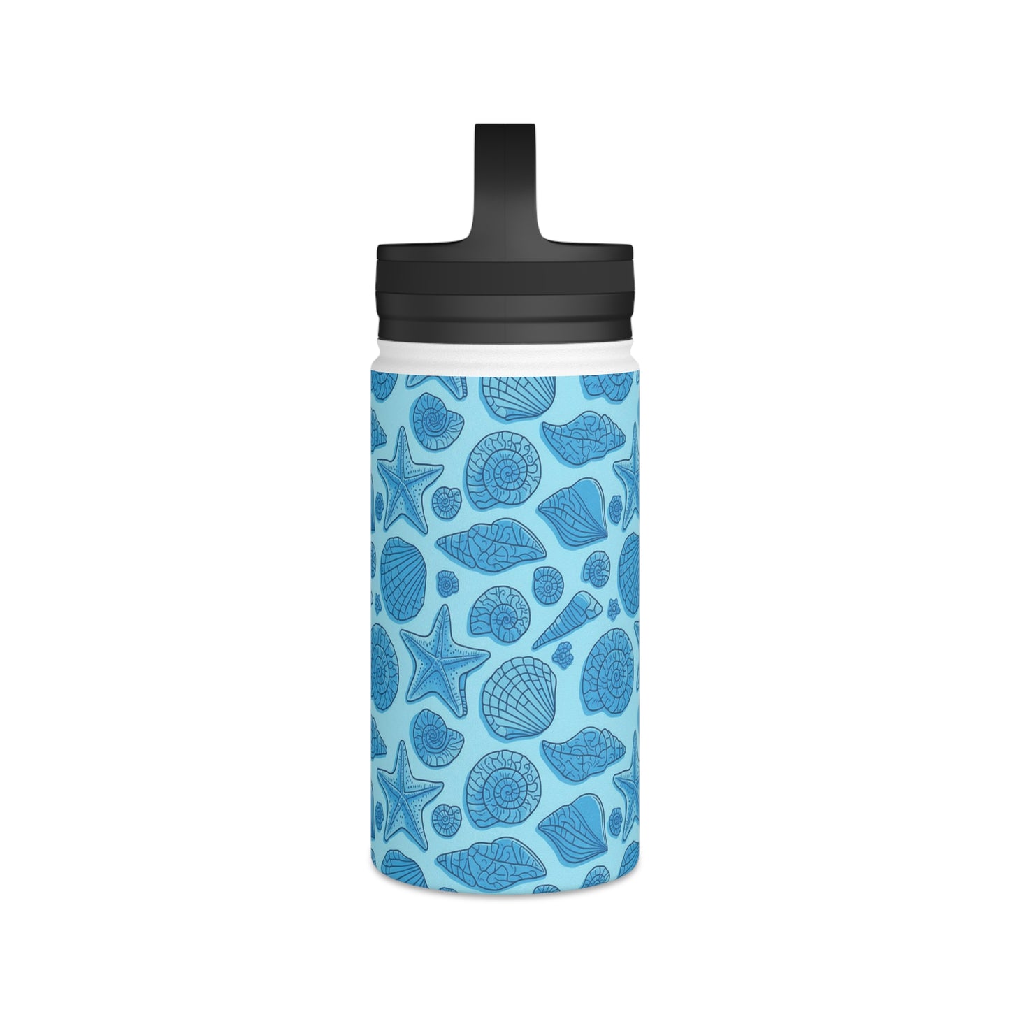 Dive into Enchantment with Blue Mermaid Starfish Seashell Stainless Steel Reusable Water Bottle, Handle Lid, Insulated, Sustainable Living