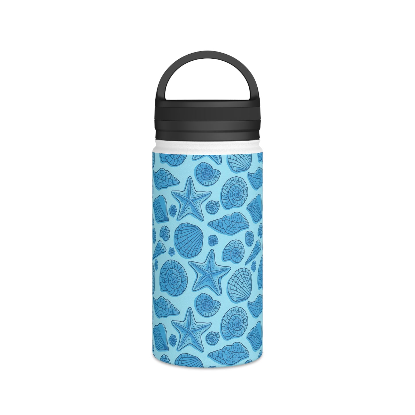 Dive into Enchantment with Blue Mermaid Starfish Seashell Stainless Steel Reusable Water Bottle, Handle Lid, Insulated, Sustainable Living