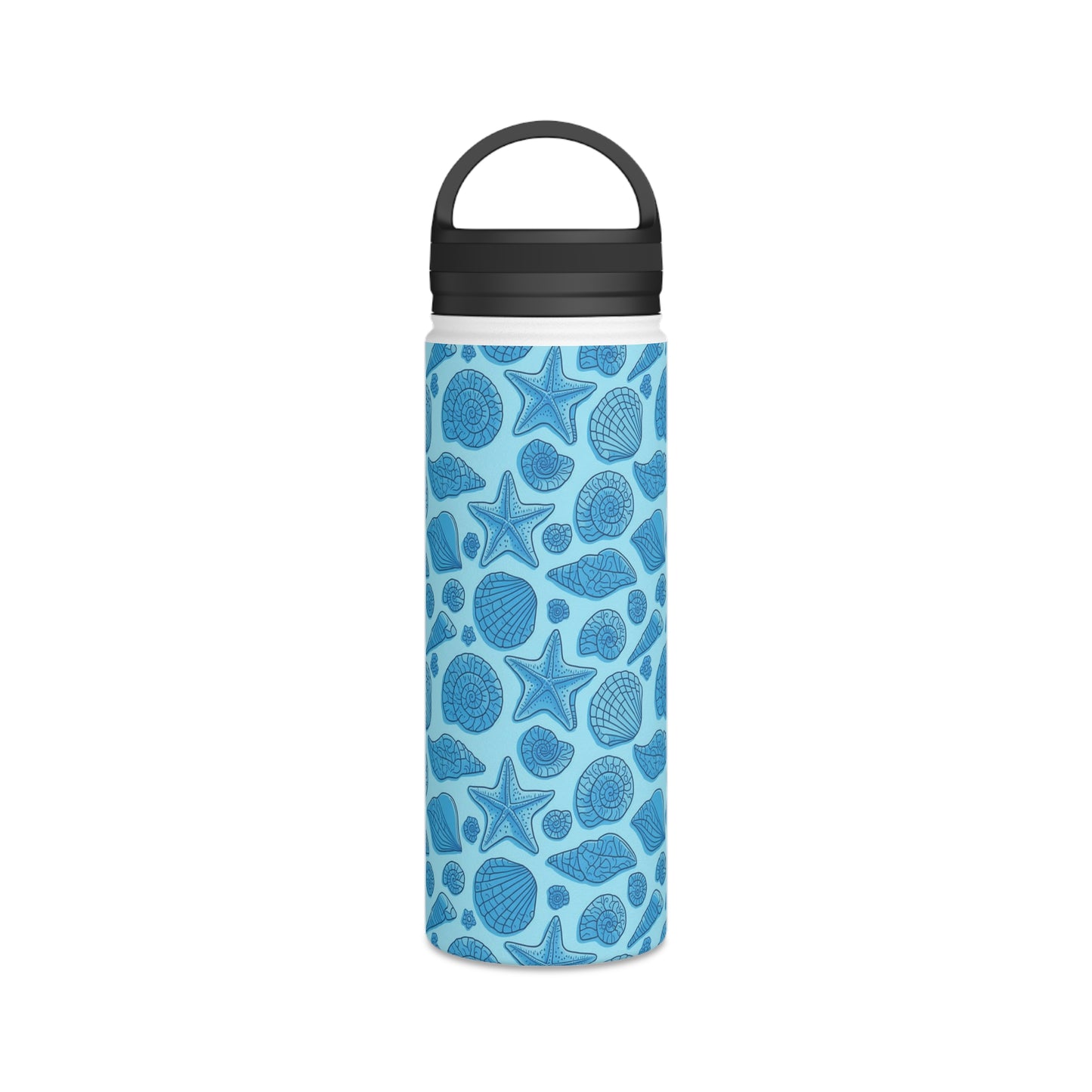 Dive into Enchantment with Blue Mermaid Starfish Seashell Stainless Steel Reusable Water Bottle, Handle Lid, Insulated, Sustainable Living