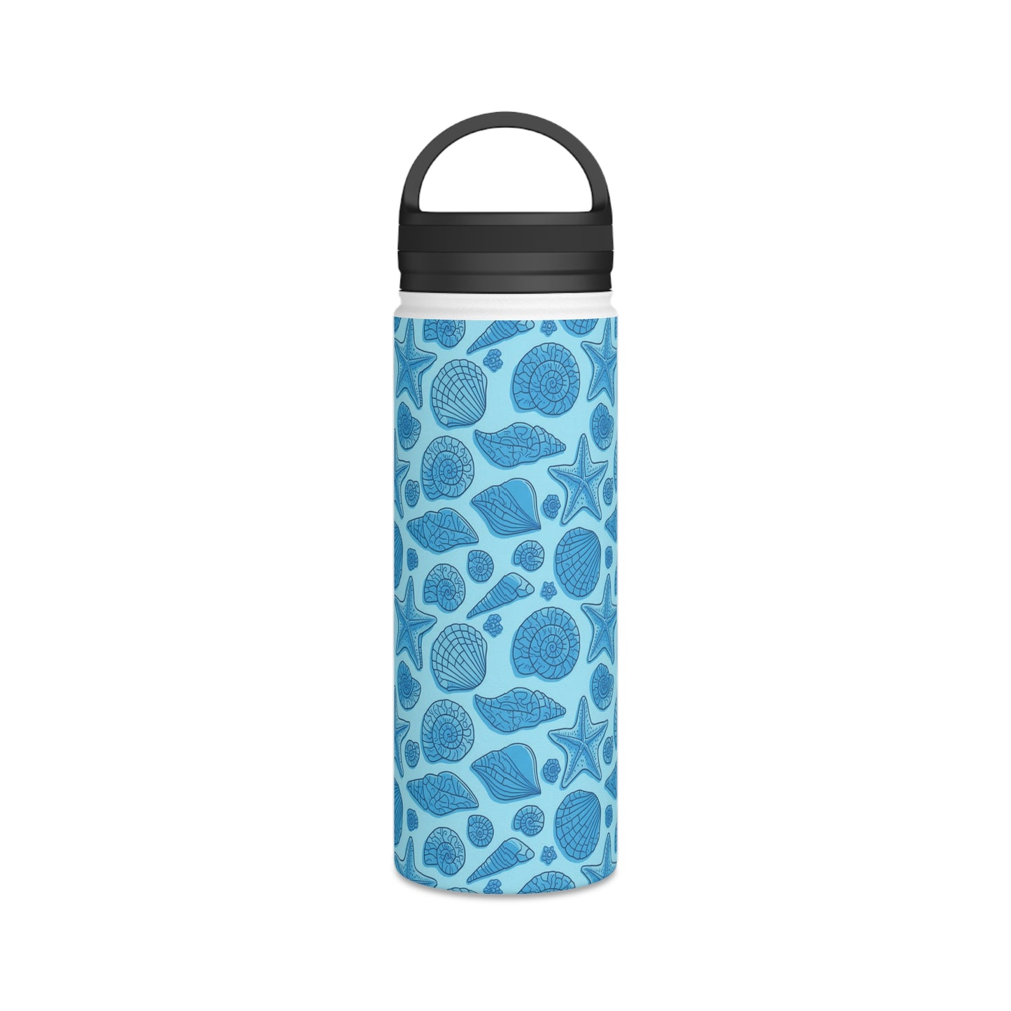 Dive into Enchantment with Blue Mermaid Starfish Seashell Stainless Steel Reusable Water Bottle, Handle Lid, Insulated, Sustainable Living
