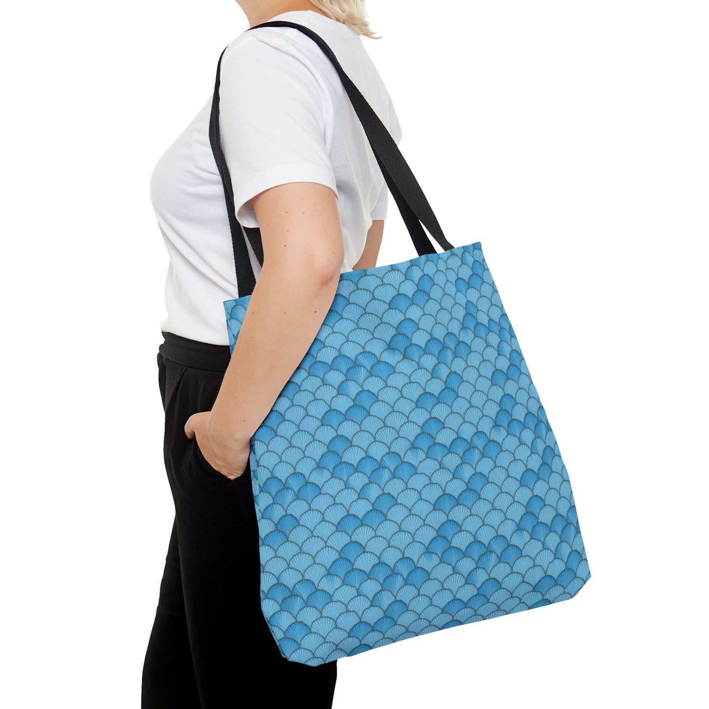 Blue Mermaid Seashell Tote Bag - Enchanting and Beach-Ready Accessory Tote Bag