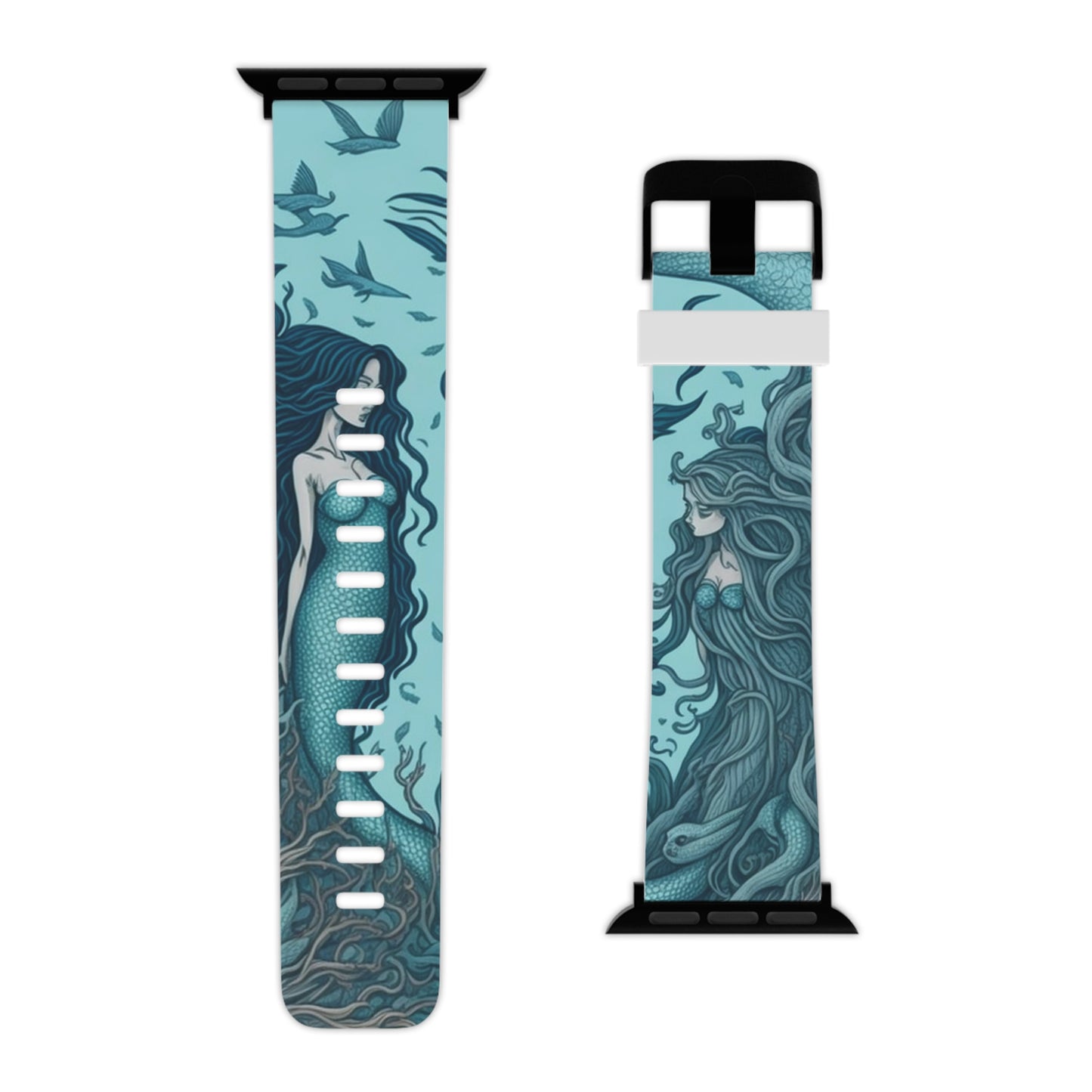 Mermaids Cove Watch Band for Apple Watch, Standard and Long Sizes available. Great gift for any sea or ocean lover. Dive, Teacher, Student