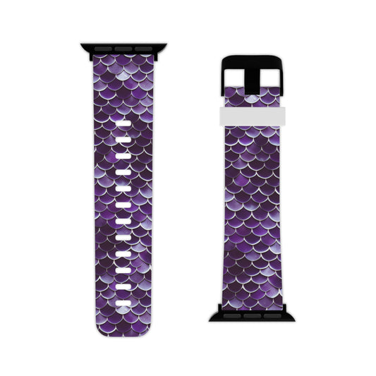 Apple Watch Band - Purple Scales: Mermaid and Ocean Inspired Magic, Mermaid Fashion & Style Replacement Band