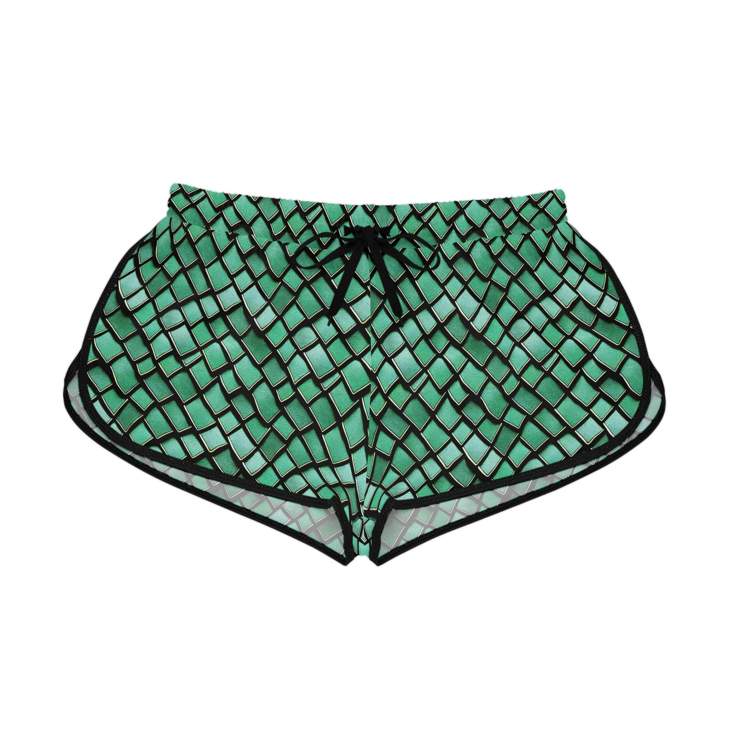 Green Mermaid Dragon Scale Women's Custom-Printed Shorts - Ocean Inspired Design, Gym, Beach, Pool, Workout, Athleticwear,