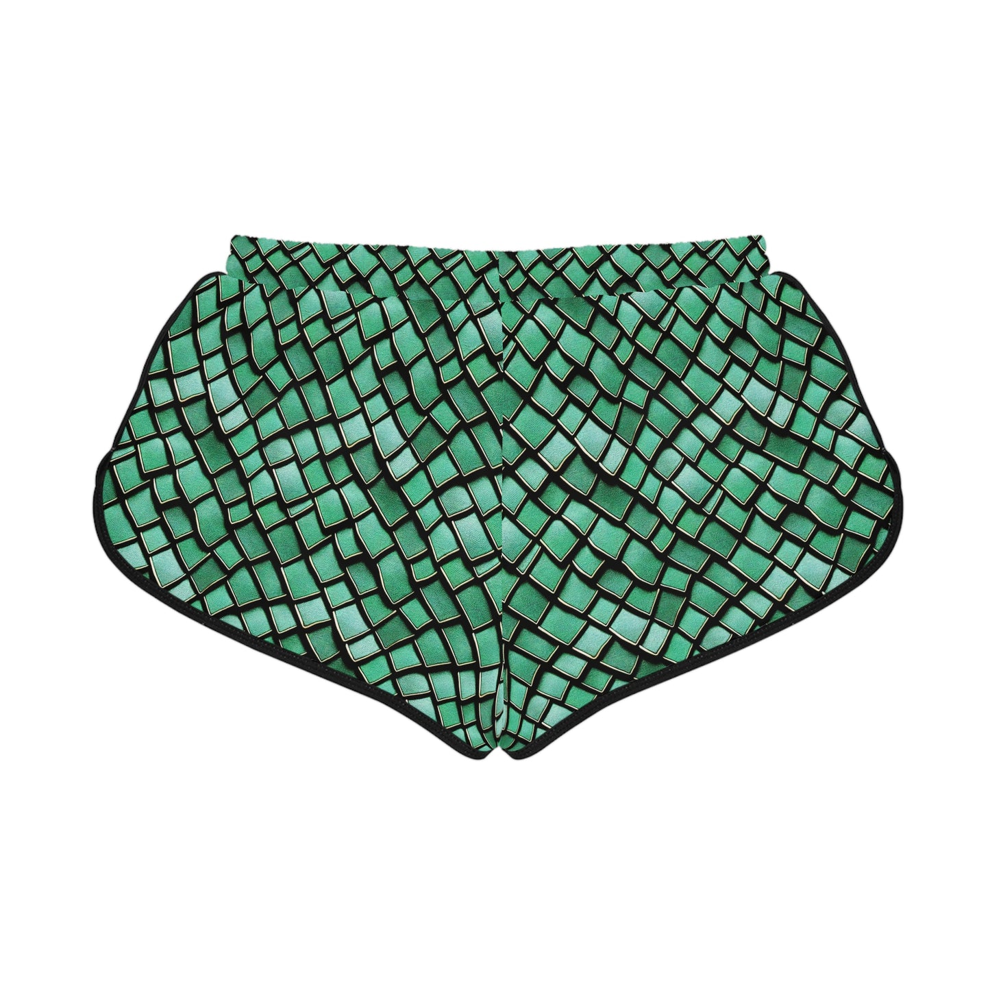 Green Mermaid Dragon Scale Women's Custom-Printed Shorts - Ocean Inspired Design, Gym, Beach, Pool, Workout, Athleticwear,