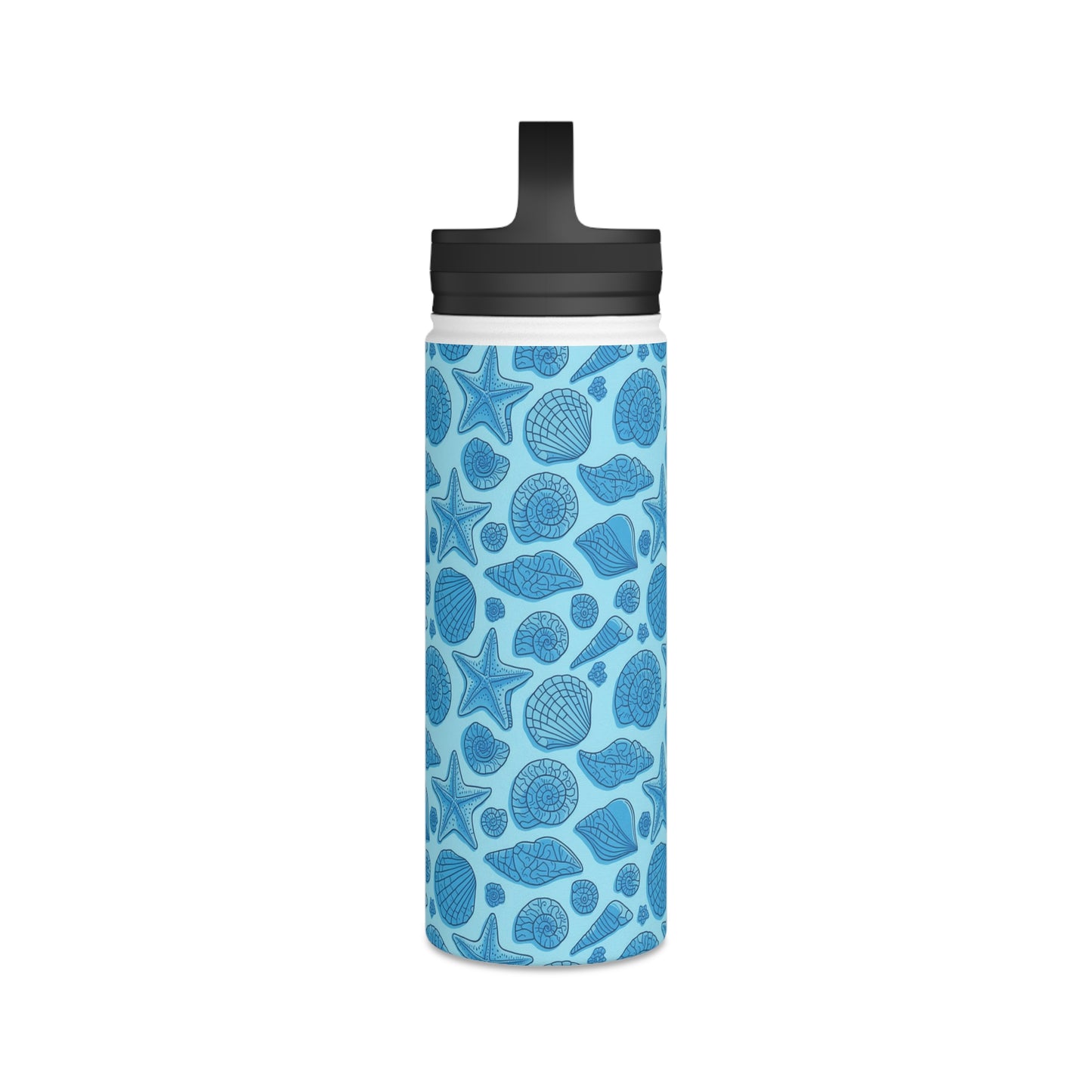 Dive into Enchantment with Blue Mermaid Starfish Seashell Stainless Steel Reusable Water Bottle, Handle Lid, Insulated, Sustainable Living