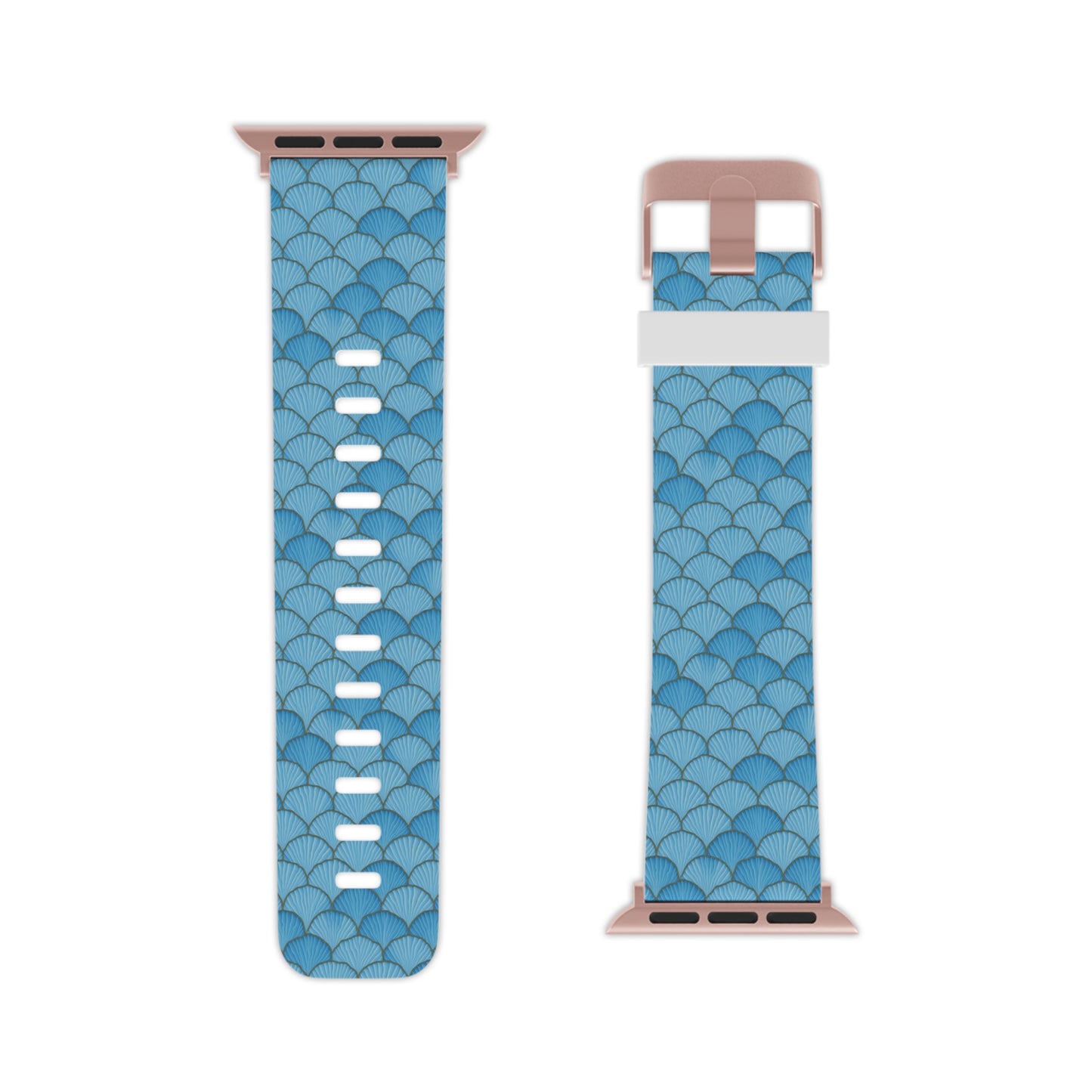 Blue Sea Shell Mermaid Pattern Watch Band for Apple Watch, Great gift for any Ocean Beach or sea life lover!