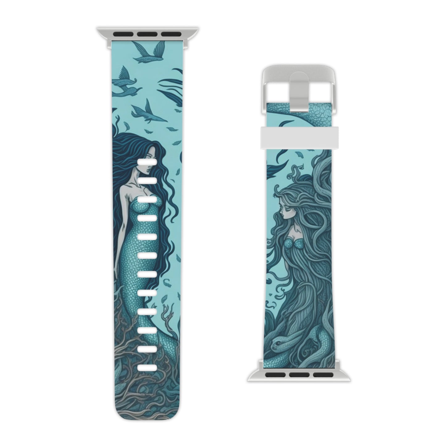 Mermaids Cove Watch Band for Apple Watch, Standard and Long Sizes available. Great gift for any sea or ocean lover. Dive, Teacher, Student